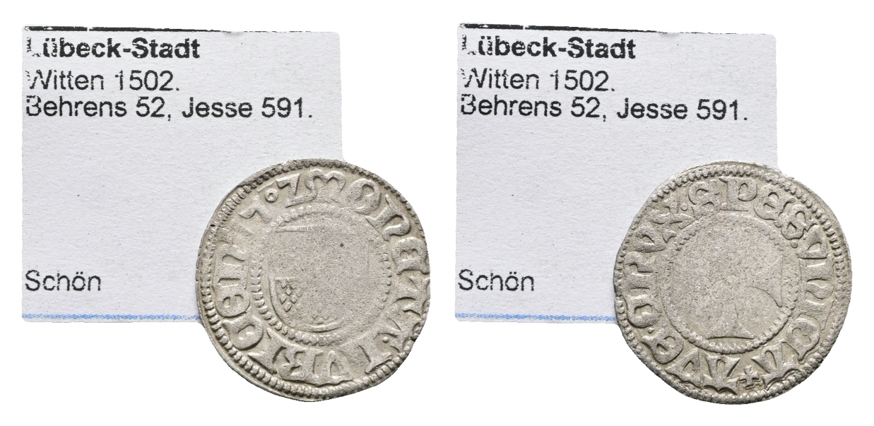  Altdeutschland; Lübeck- Stadt; Kleinmünze   