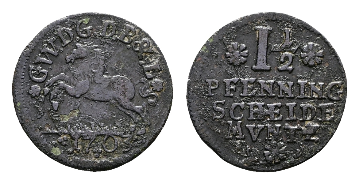  Altdeutschland; Kleinmünze 1703   