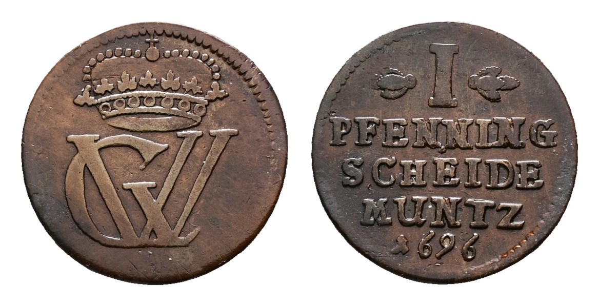  Altdeutschland; Kleinmünze 1696   