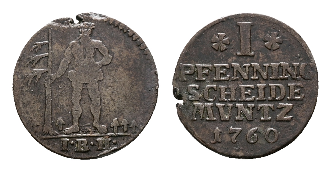  Altdeutschland; Kleinmünze 1760   