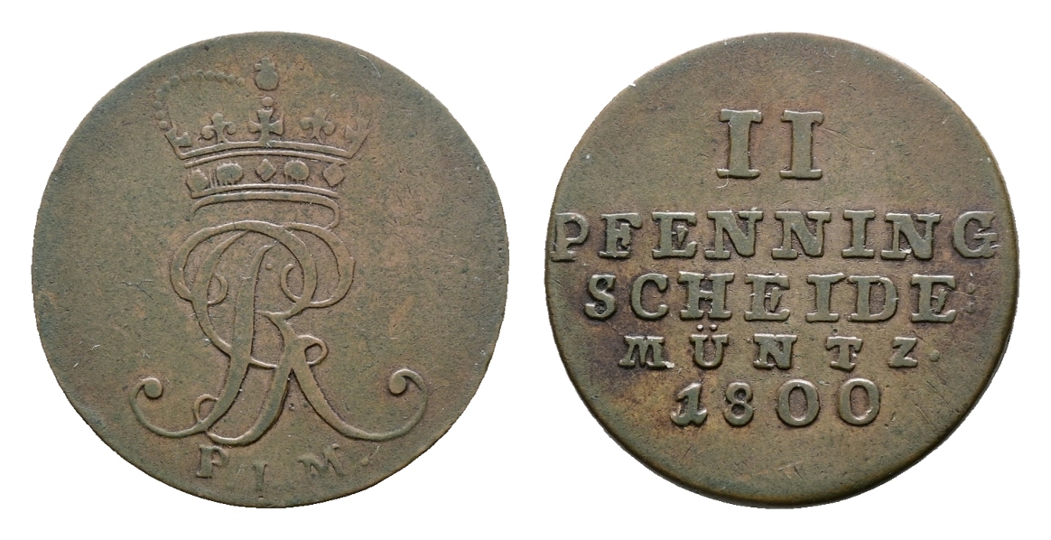  Altdeutschland; Kleinmünze 1800   