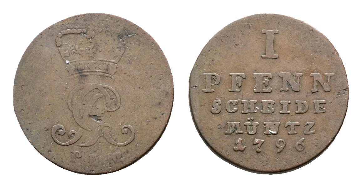  Altdeutschland; Kleinmünzen 1796   