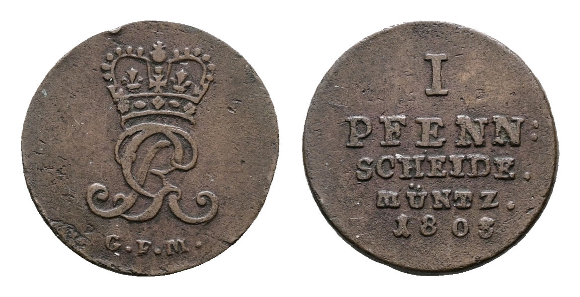 Altdeutschland; Kleinmünzen 1803   