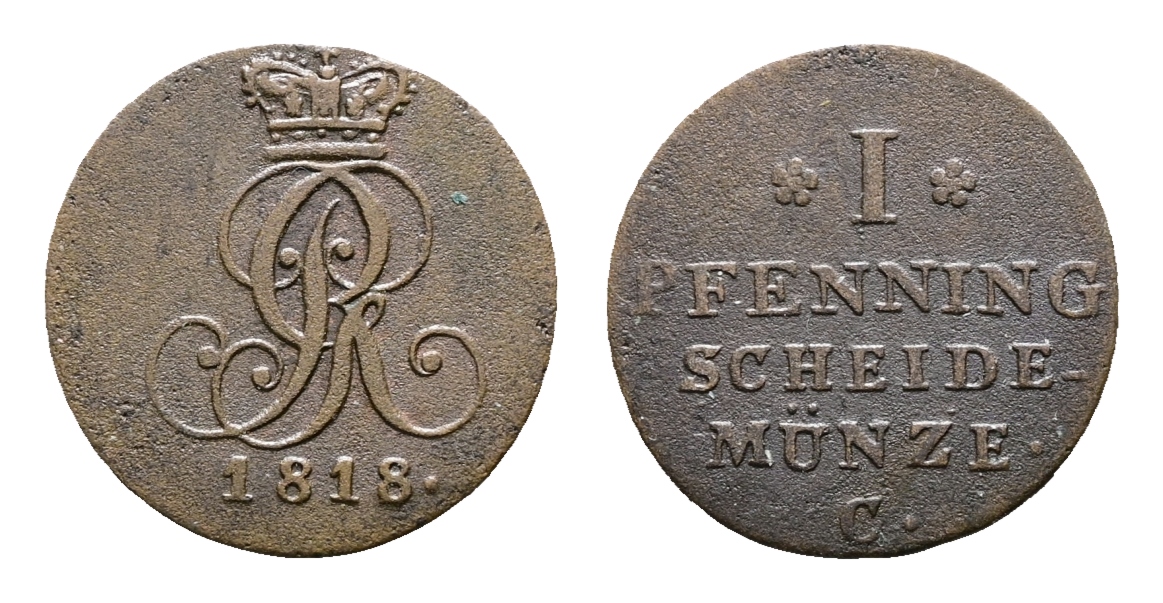  Altdeutschland; Kleinmünzen 1818   