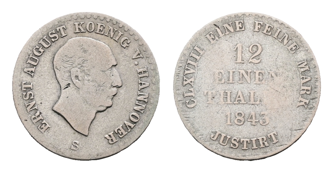 Altdeutschland; Kleinmünzen 1843   