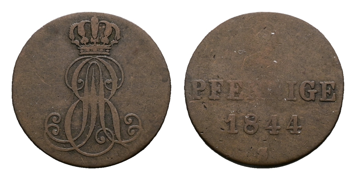  Altdeutschland; Kleinmünzen 1844   