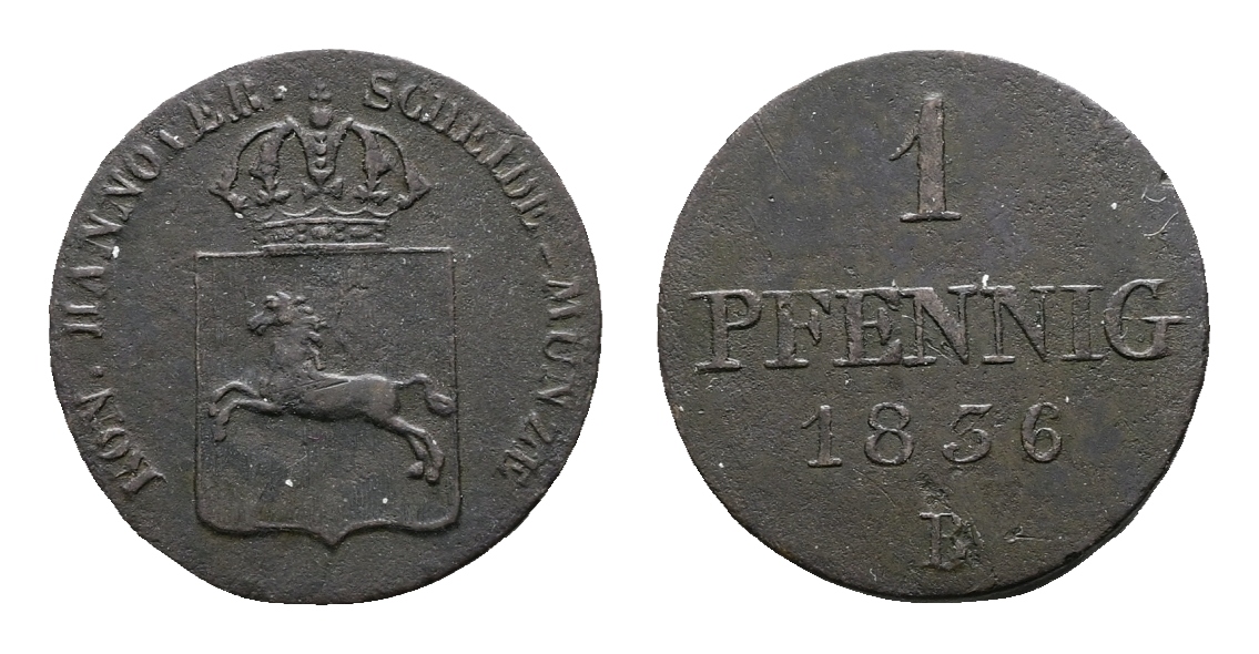  Altdeutschland; Kleinmünzen 1836   