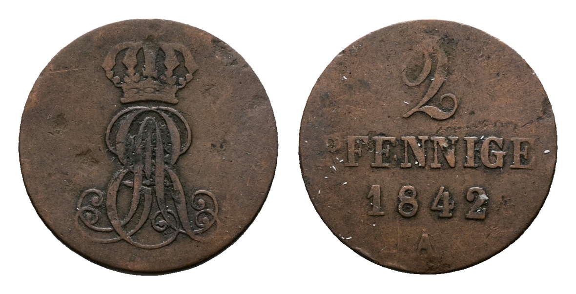  Altdeutschland; Kleinmünzen 1842   