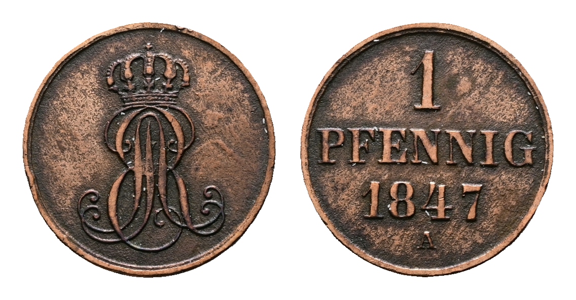  Altdeutschland; Kleinmünzen 1847   