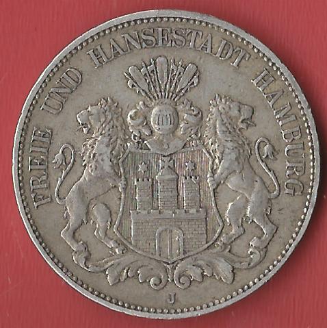  5 Mark Hamburg 1907 Koblenzer Muenzen Studio Münzankauf Koblenz Frank Maurer AL116   