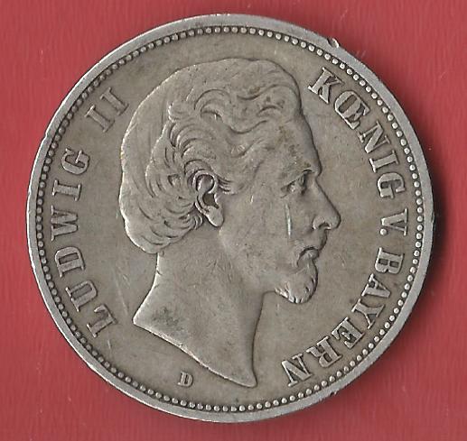 5 Mark Bayern 1875 D Koblenzer Muenzen Studio Münzankauf Koblenz Frank Maurer AL117   