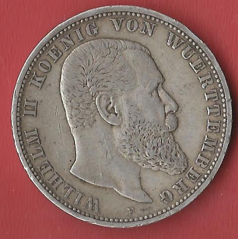  5 Mark Wuerttemberg  1902 F Koblenzer Muenzen Studio Münzankauf Koblenz Frank Maurer AL119   