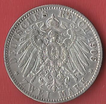 2 Mark Wuerttemberg  1906 F Koblenzer Muenzen Studio Münzankauf Koblenz Frank Maurer AL124   