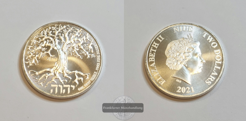  Niue 2 Dollar 2021 Tree of Life FM-Frankfurt Km#4390   Feinsilber: 31,1g   