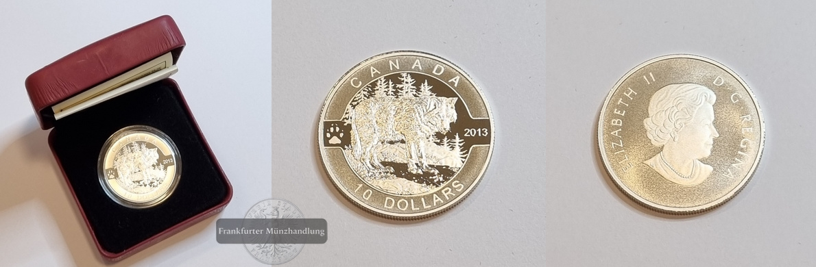  Kanada 10 Dollars 2013 Wolf FM-Frankfurt Feinsilber: 15,85g   