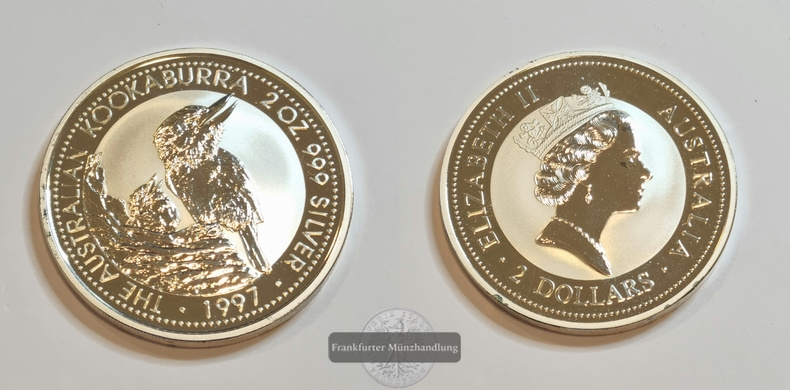  Australien  2 Dollar 1997 Kookaburra  FM-Frankfurt Feingewicht: 62,13g   