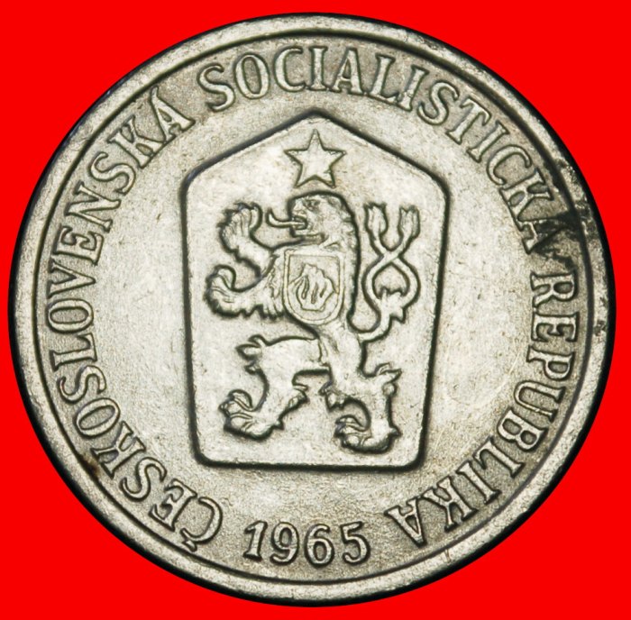 Ⰶ KOMMUNISTISCHER SCHILD (1961-1971): TSCHECHOSLOWAKEI ★ 10 HELLER 1965 STEMPEL I+C!★OHNE VORBEHALT!