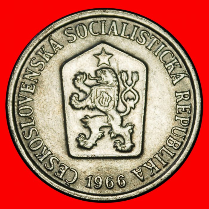  Ⰶ KOMMUNISTISCHER SCHILD (1961-1971): TSCHECHOSLOWAKEI ★ 10 HELLER 1966 STEMPEL I+C!★OHNE VORBEHALT!   