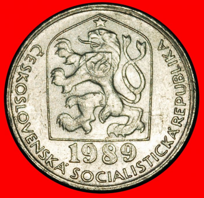  Ⰶ KOMMUNISTISCHER SCHILD (1974-1990): TSCHECHOSLOWAKEI ★ 10 HELLER 1989 STEMPEL V!★OHNE VORBEHALT!   