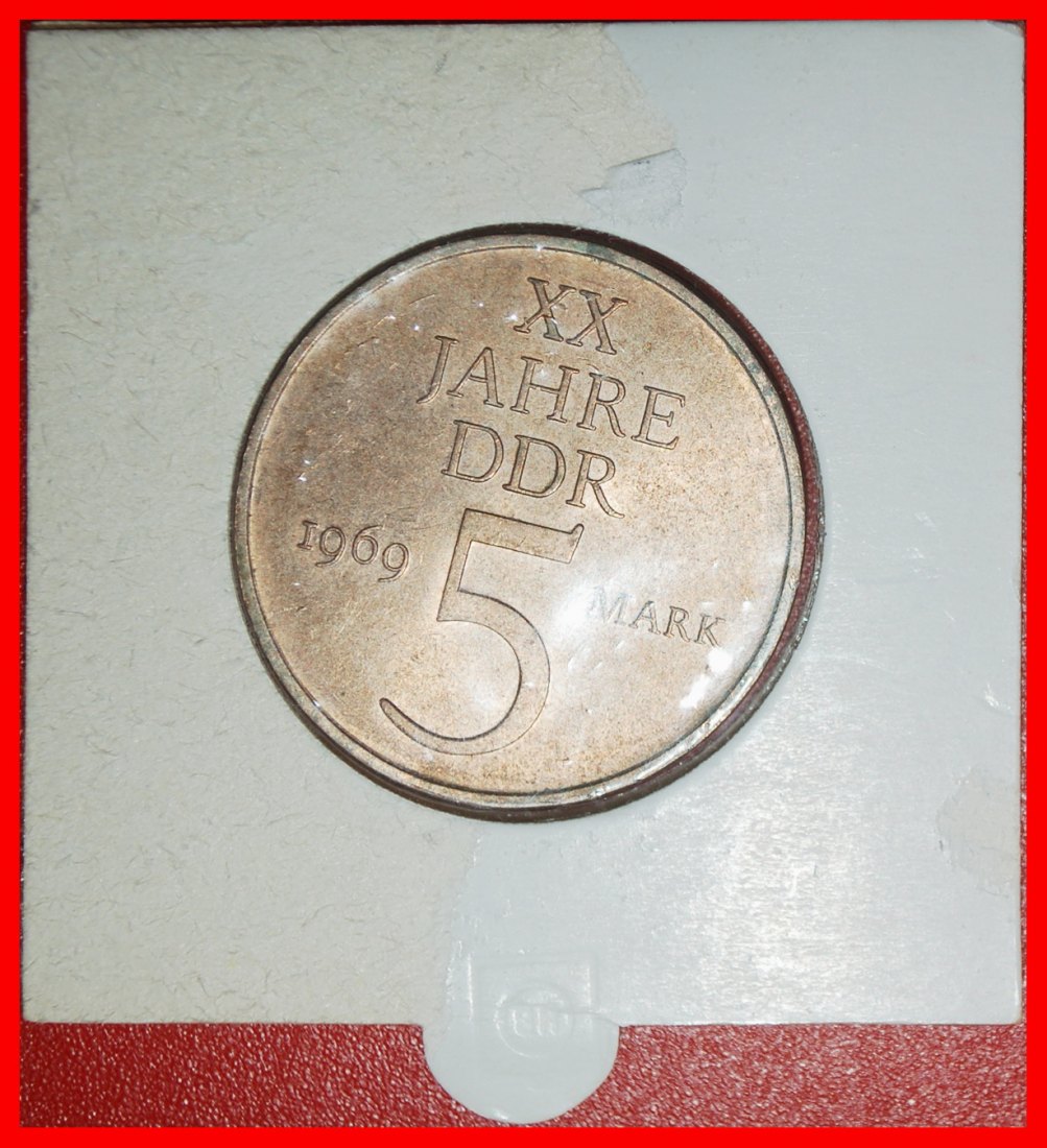 Ⰶ COMMUNISM 1949: GERMANY★5 MARKS 1969 NOT MONGOLIA! HAMMER & COMPASS★HOLDER★LOW START ★ NO RESERVE!