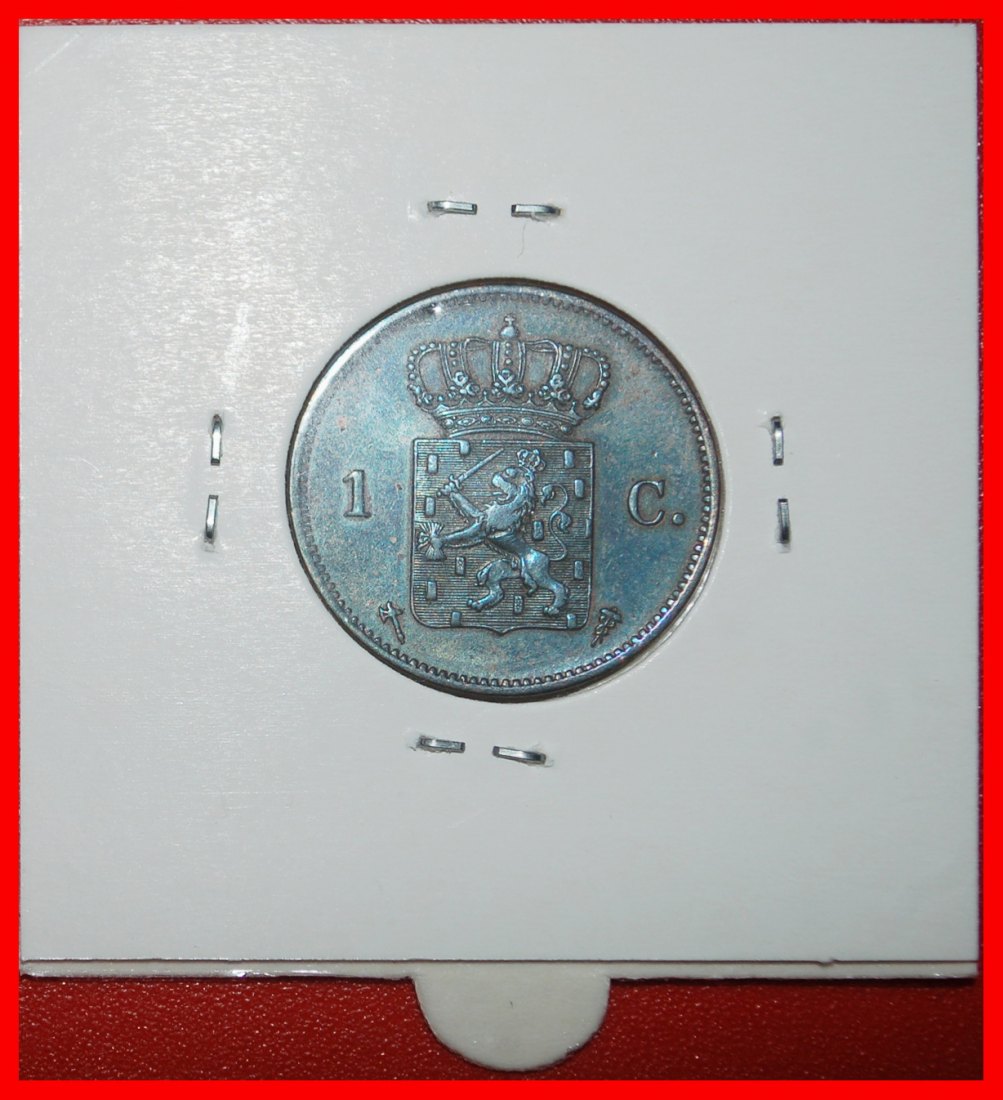 Ⰶ UNCOMMON (1860-1877): NETHERLANDS ★ 1 CENT 1876! WILLIAM III (1849-1890) ★LOW START ★ NO RESERVE!