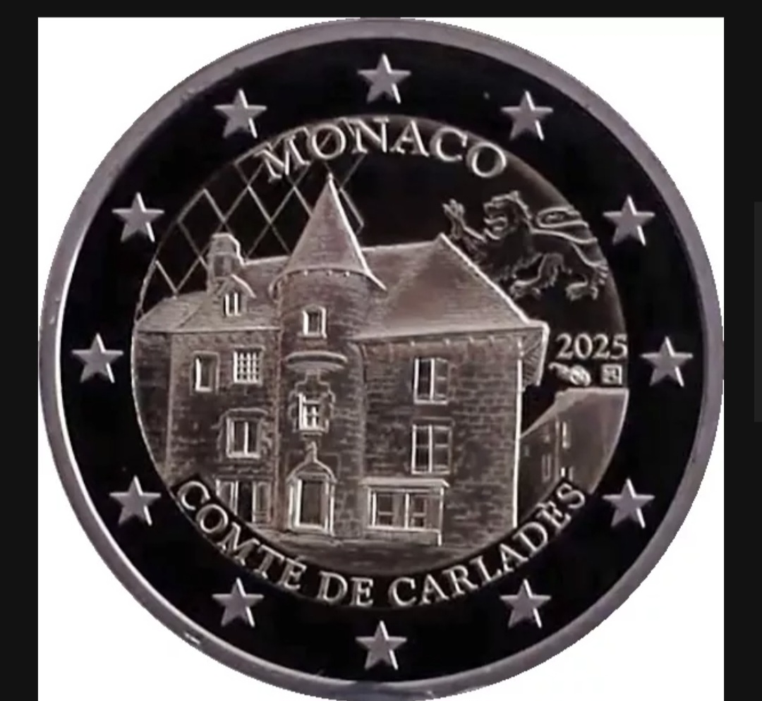  Monaco 2 Euro BE proof 2025 Comte de Carlades   