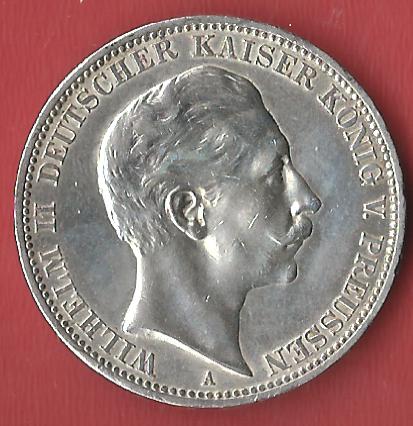  3 Mark Preussen 1911 Koblenzer Muenzen Studio Münzankauf Koblenz Frank Maurer AL129   