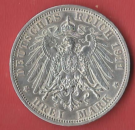  3 Mark Preussen 1911 Koblenzer Muenzen Studio Münzankauf Koblenz Frank Maurer AL129   