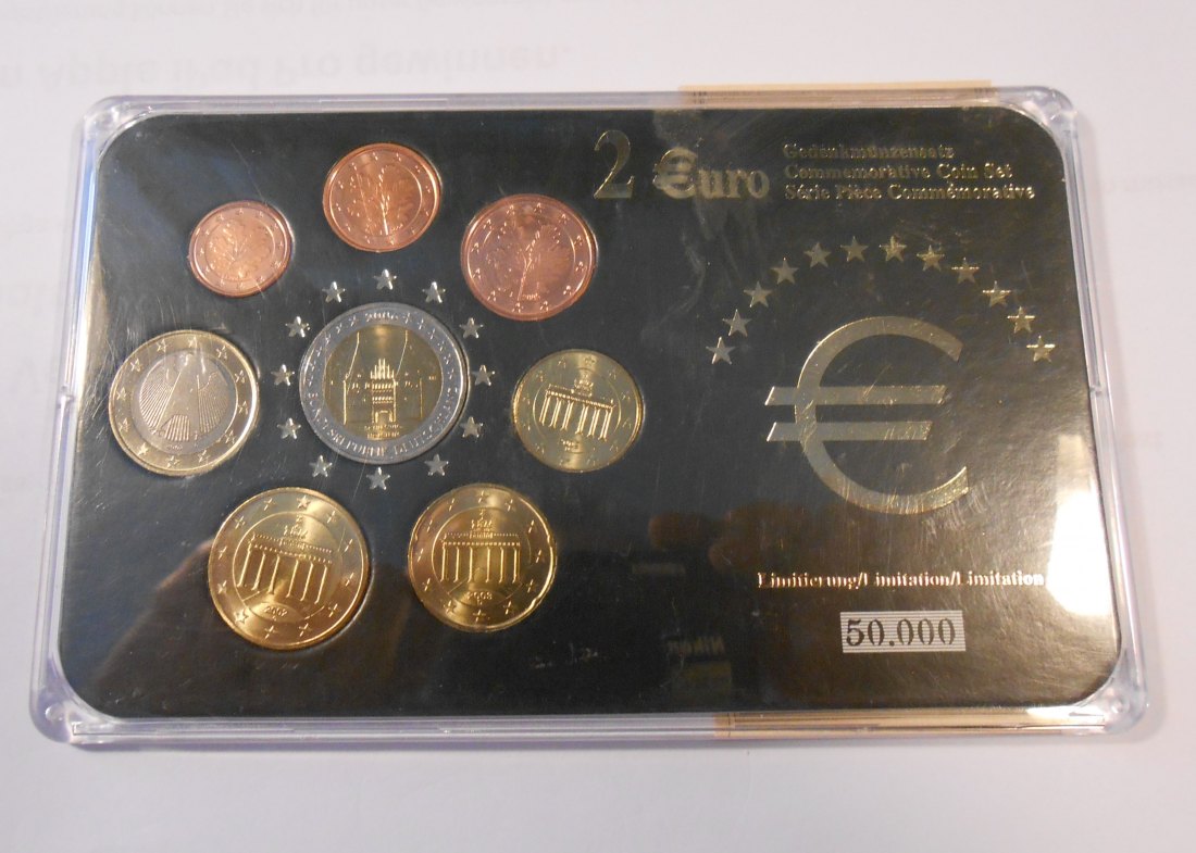  6.Deutschland 2006, 2 Euro Gedenksatz KMS mit 2 EURO Schleswig-Holstein 2006 F   