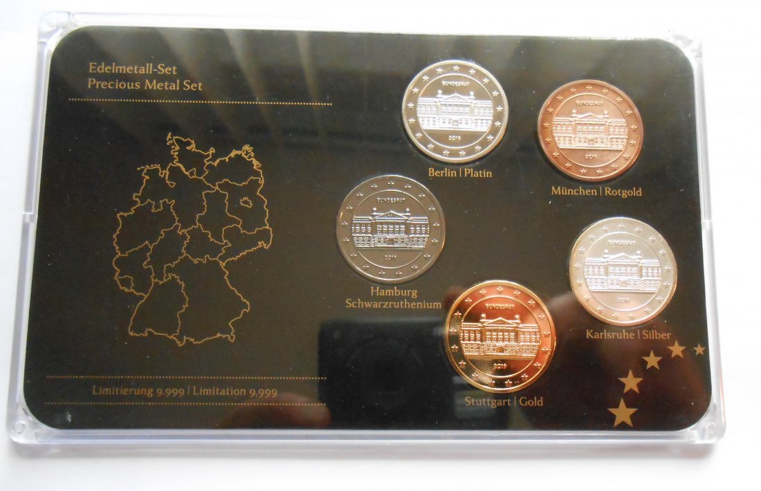  11.Prestige Edelmetall-Satz „Bundesrat 2019“ 2 Euro Proben   