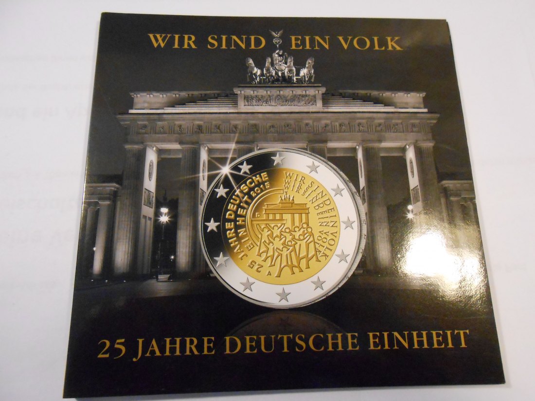  12.Deutschland 2015 2 EURO Gedenksatz ADFGJ NRW „25 Jahre Deutsche Einheit“   