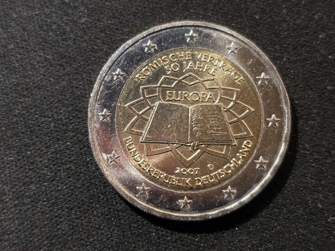  Deutschland 2 Euro 2007 - Römischer Staatsvertrag D STG   