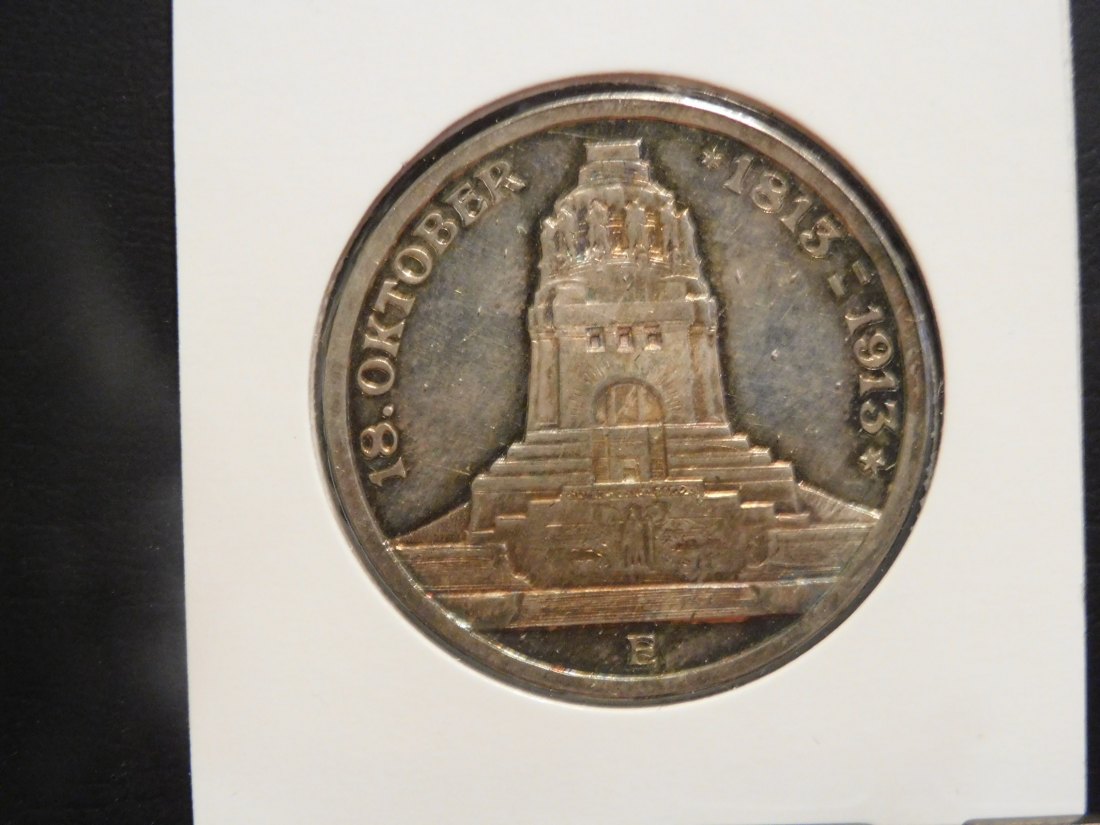 GERMANY 3 MARK 1913 SAXONY.GRADE-PLEASE SEE PHOTOS.