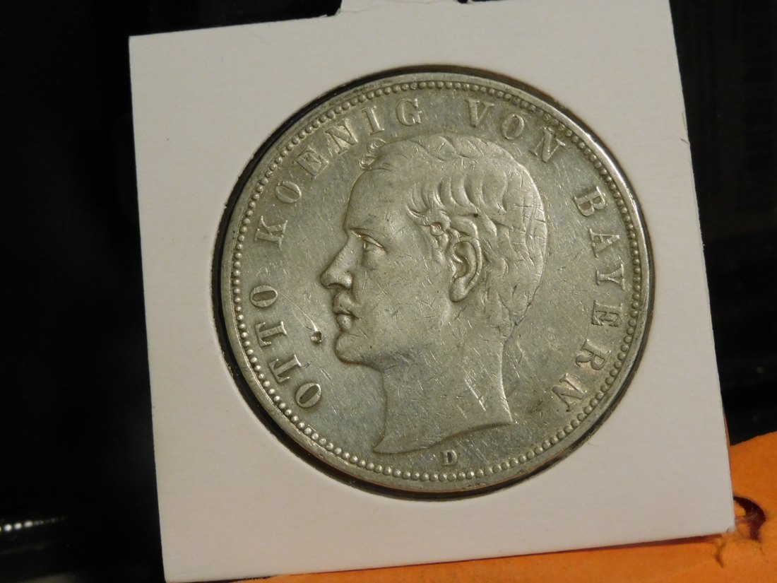 GERMANY 5 MARK 1903 BAVARIA.GRADE-PLEASE SEE PHOTOS.