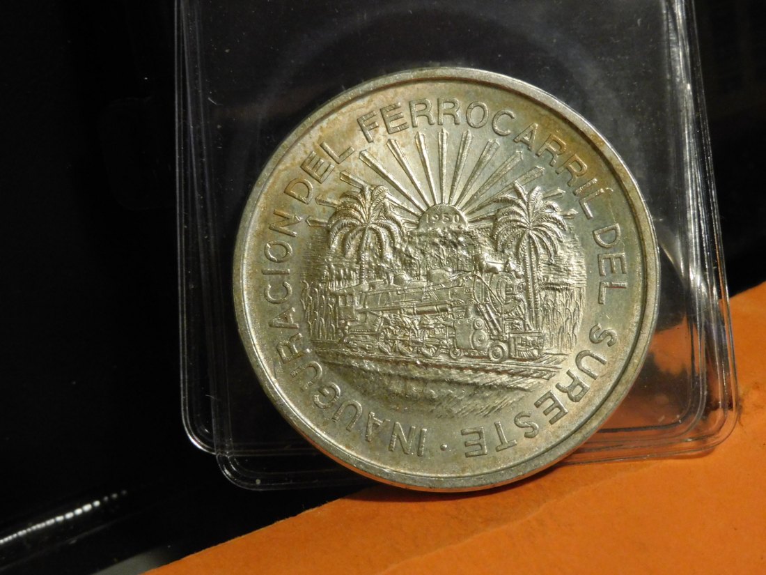 MEXICO 5 PESOS 1950.GRADE-PLEASE SEE PHOTOS.