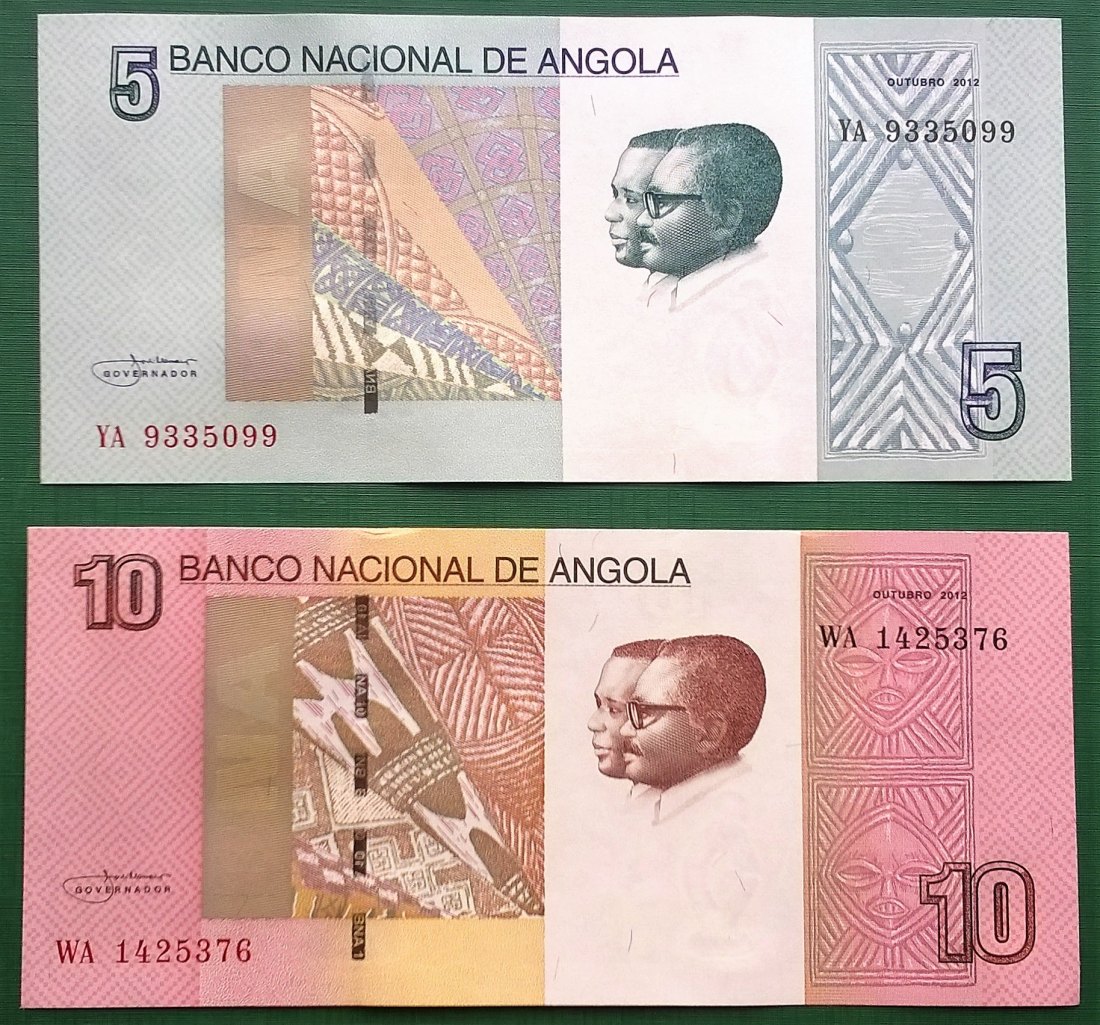 Angola 5+10 Kwanzas UNC