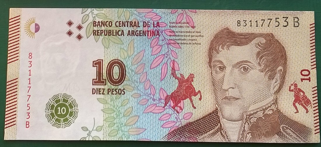 Argentina 10 Pesos 2016 UNC