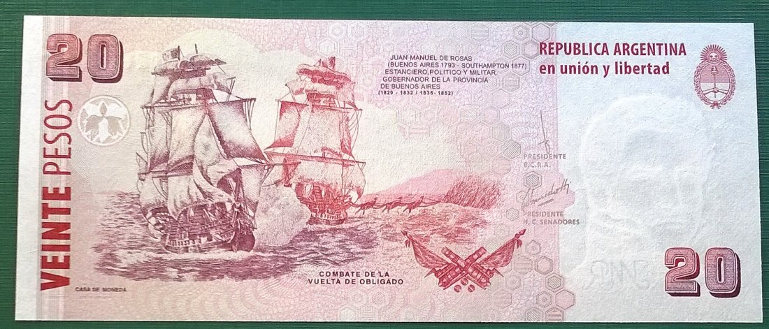  Argentina 20 Pesos 2018 UNC   