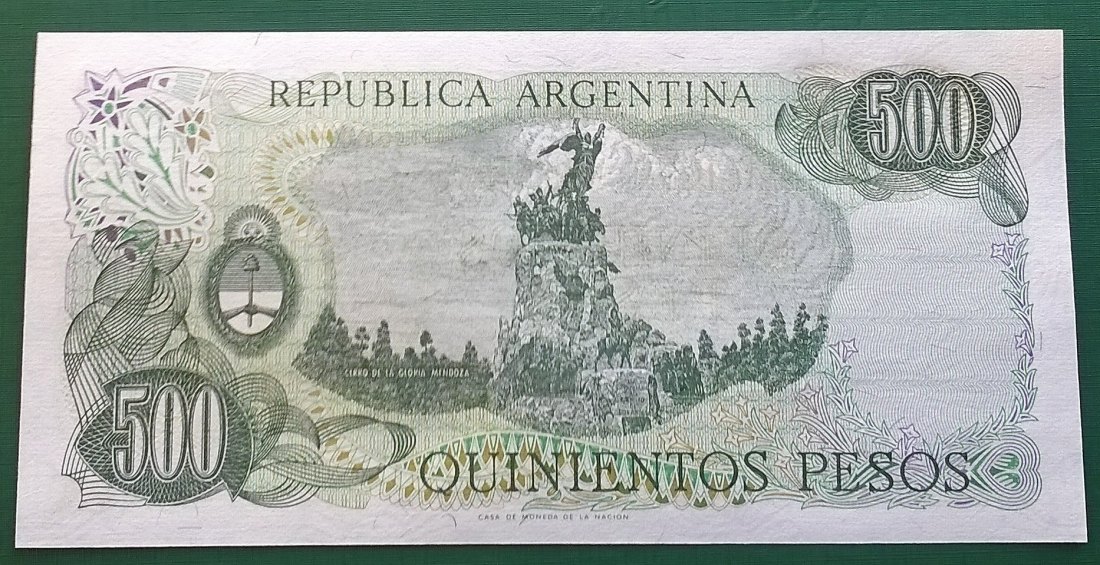  Argentina 500 Pesos UNC   