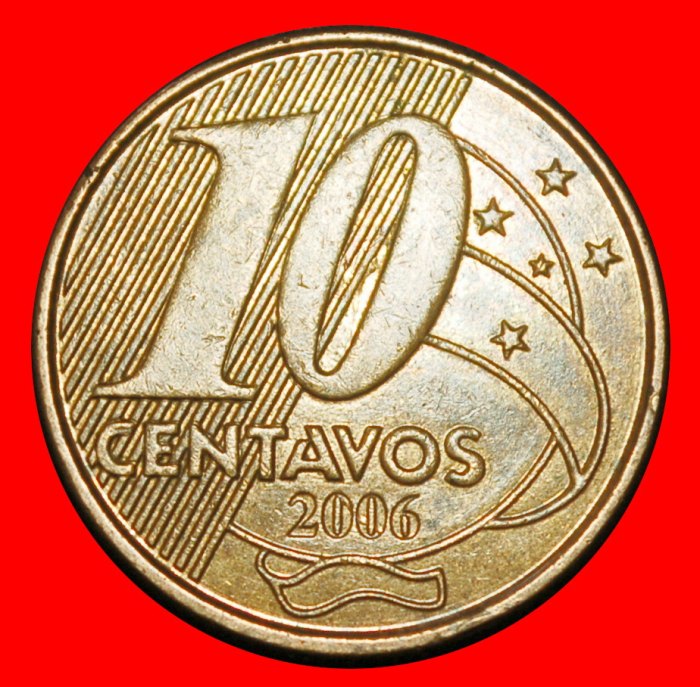 Ⰶ PFERD UND SÜDKREUZ (1998-2024): BRASILIEN ★ 10 CENTAVO 2006! OHNE VORBEHALT!