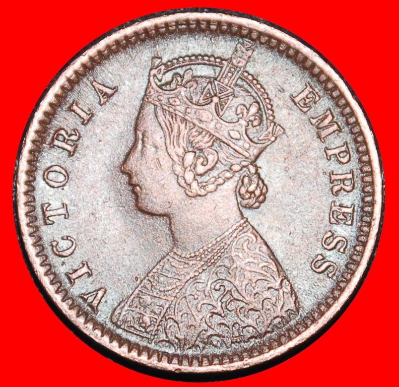 Ⰶ EMPRESS (1877-1901): INDIA ★ 1/12 ANNA 1890! QUEEN VICTORIA (1837-1901) ★LOW START ★ NO RESERVE!