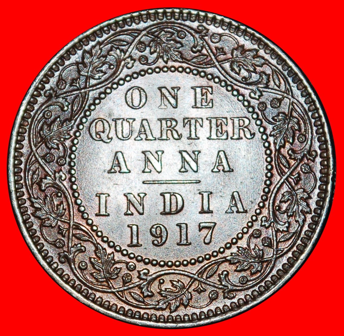 Ⰶ ELEPHANT (1912-1936):INDIA★1/4 ANNA 1917 UNC★GEORGE V (1911-1936) UNCOMMON★LOW START ★ NO RESERVE!