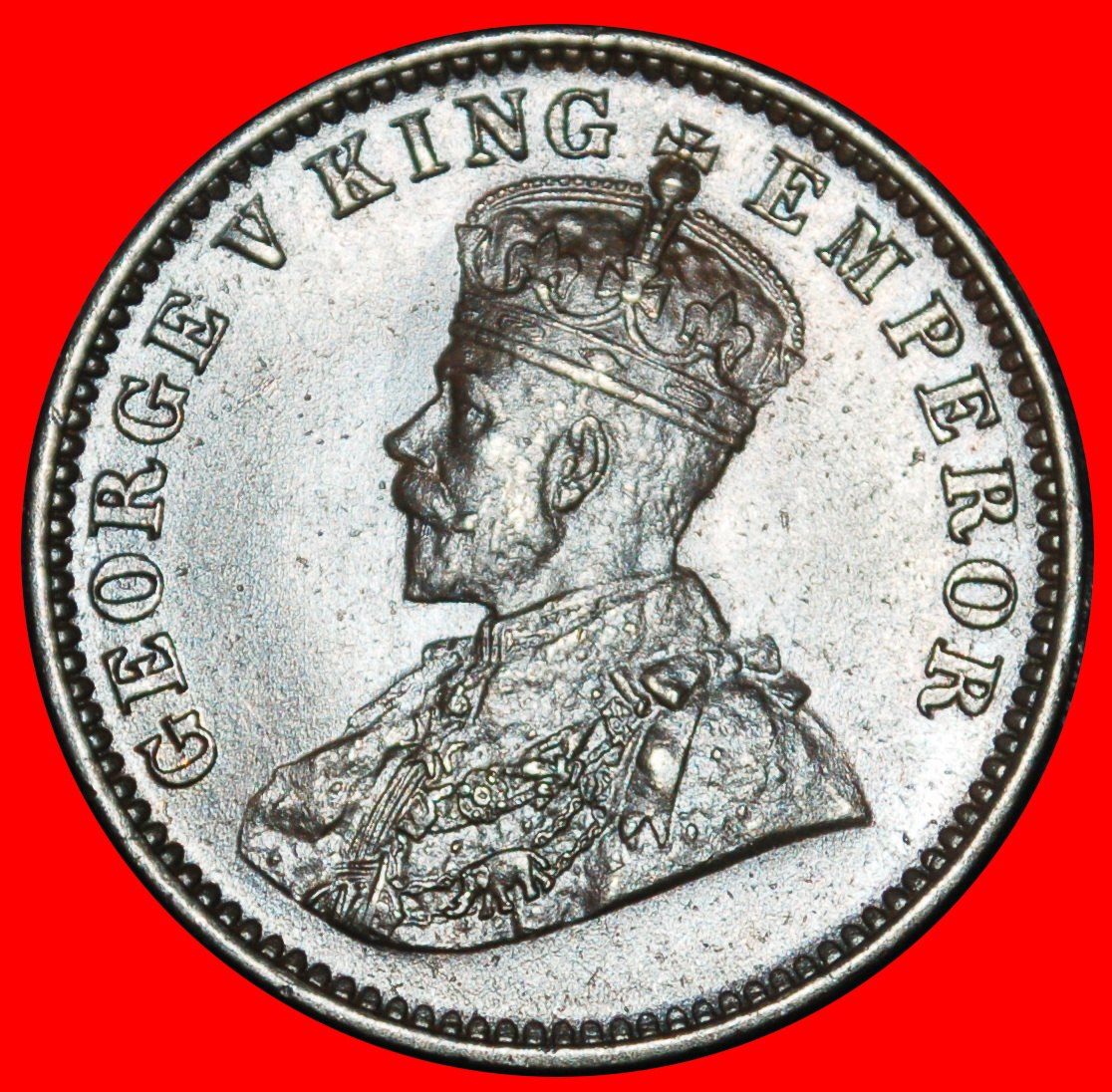 Ⰶ ELEPHANT (1912-1936):INDIA★1/4 ANNA 1917 UNC★GEORGE V (1911-1936) UNCOMMON★LOW START ★ NO RESERVE!