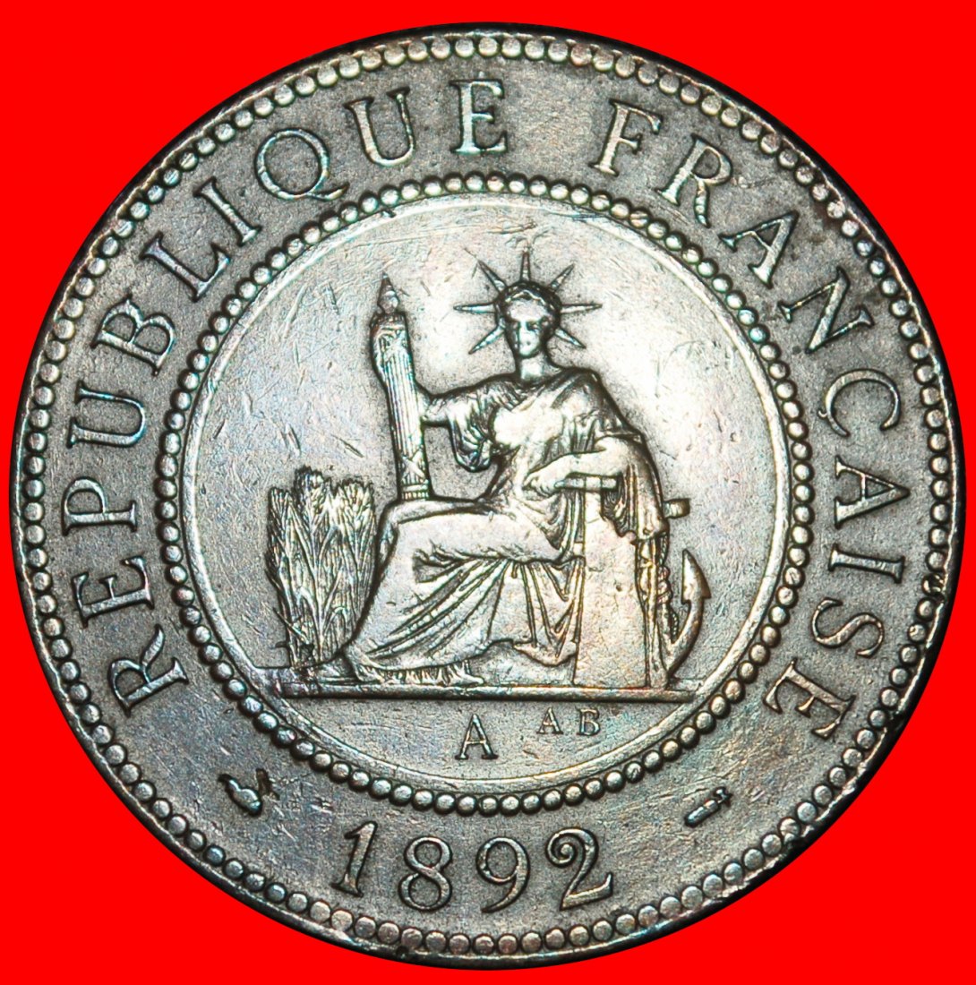 Ⰶ FRANCE (1885-1894): INDOCHINA CAMBODIA LAOS VIETNAM TONKIN ★ 1 CENT 1892A ★LOW START ★ NO RESERVE!