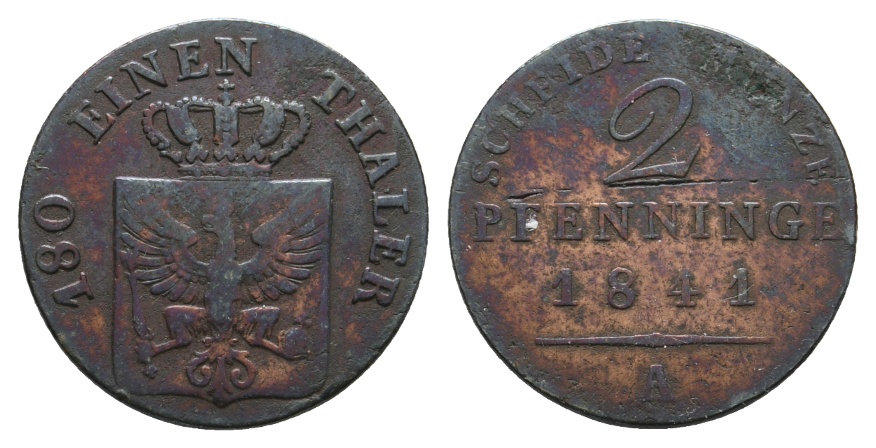  Altdeutschland; Kleinmünzen 1841   