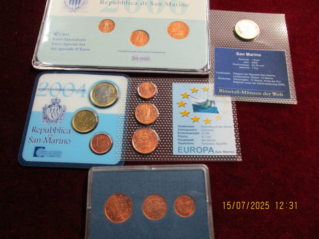 Lot - Sammlung Münzen San Marino siehe Foto / 165g - K2   