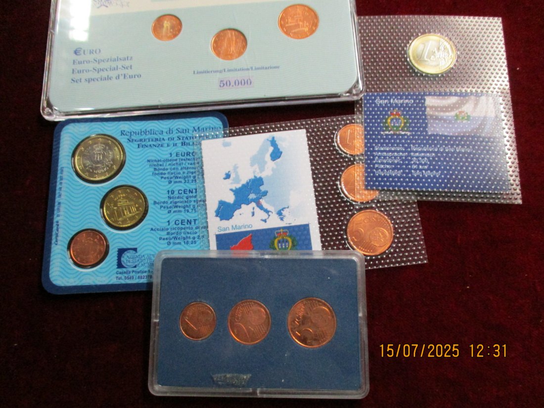  Lot - Sammlung Münzen San Marino siehe Foto / 165g - K2   