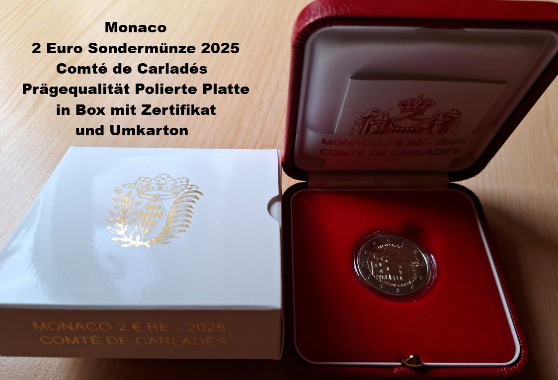 Monaco ...2 Euro Gedenkmünze...2025...PP...Carlades   