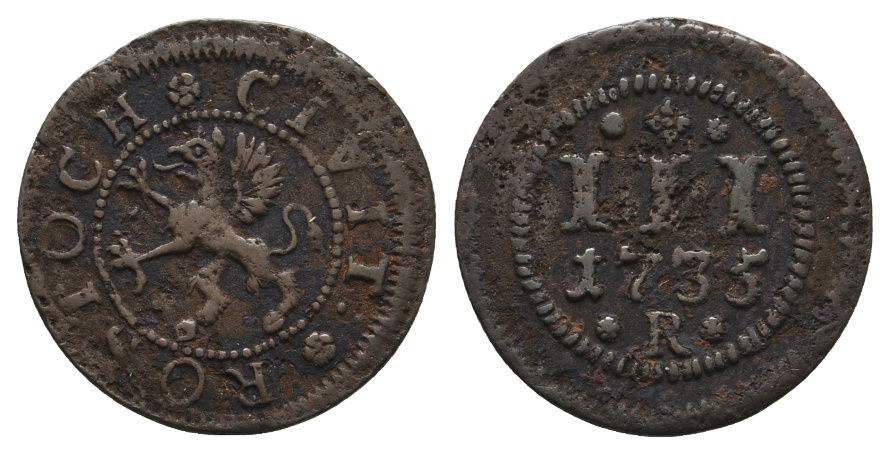  Altdeutschland; Kleinmünze 1735   