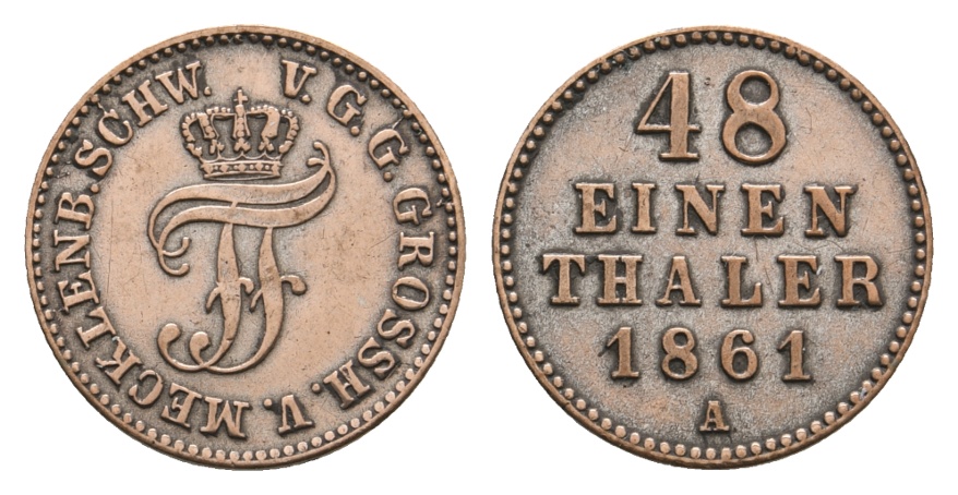  Altdeutschland; Kleinmünze 1861   